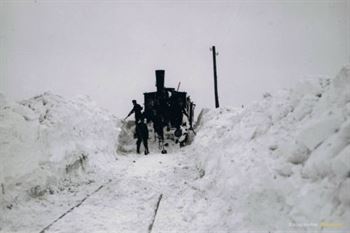Eisenbahn im Winter 1929