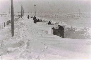 Eisenbahn im Winter 1929