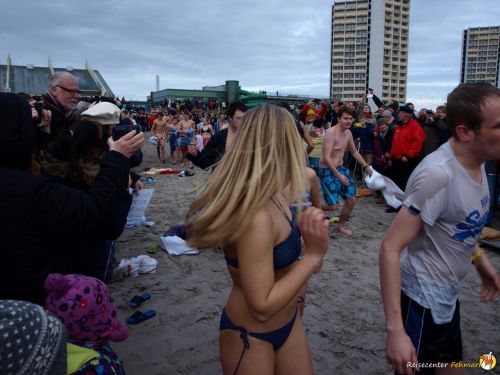 Anbaden am Südstrand Fehmarn 2014