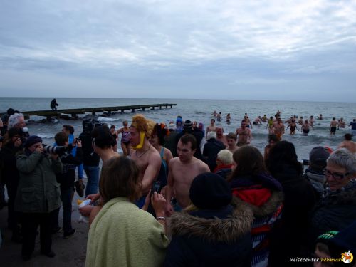 Anbaden am Südstrand Fehmarn 2014