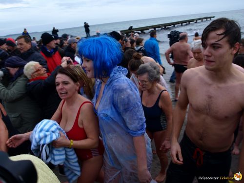 Anbaden am Südstrand Fehmarn 2014