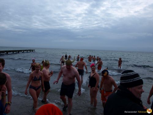 Anbaden am Südstrand Fehmarn 2014