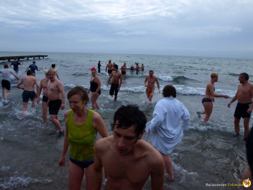 Anbaden am Südstrand Fehmarn 2014