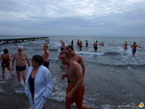 Anbaden am Südstrand Fehmarn 2014