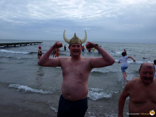 Anbaden am Südstrand Fehmarn 2014