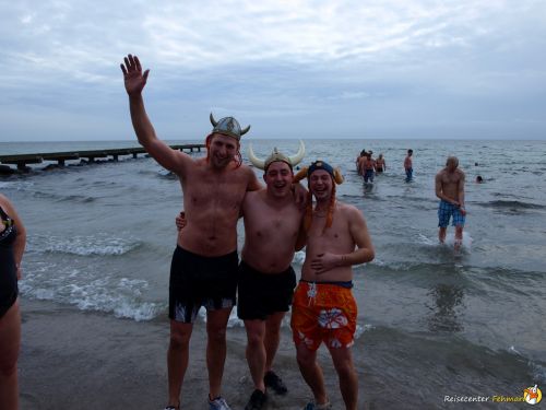 Anbaden am Südstrand Fehmarn 2014